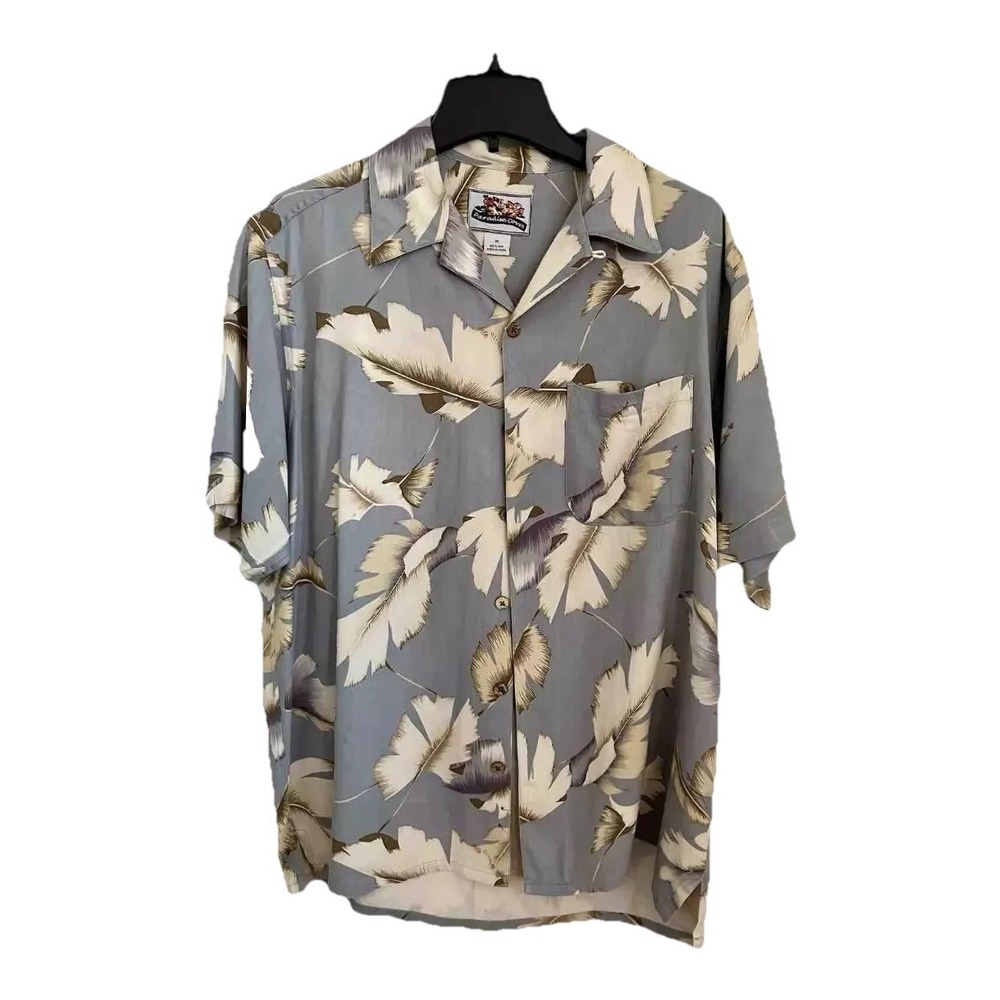 Paradise Coves Shirt Men's Sz‎ M Short Sleeve Hawaiian 100% Silk Tropica
